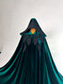 Green cape with lining